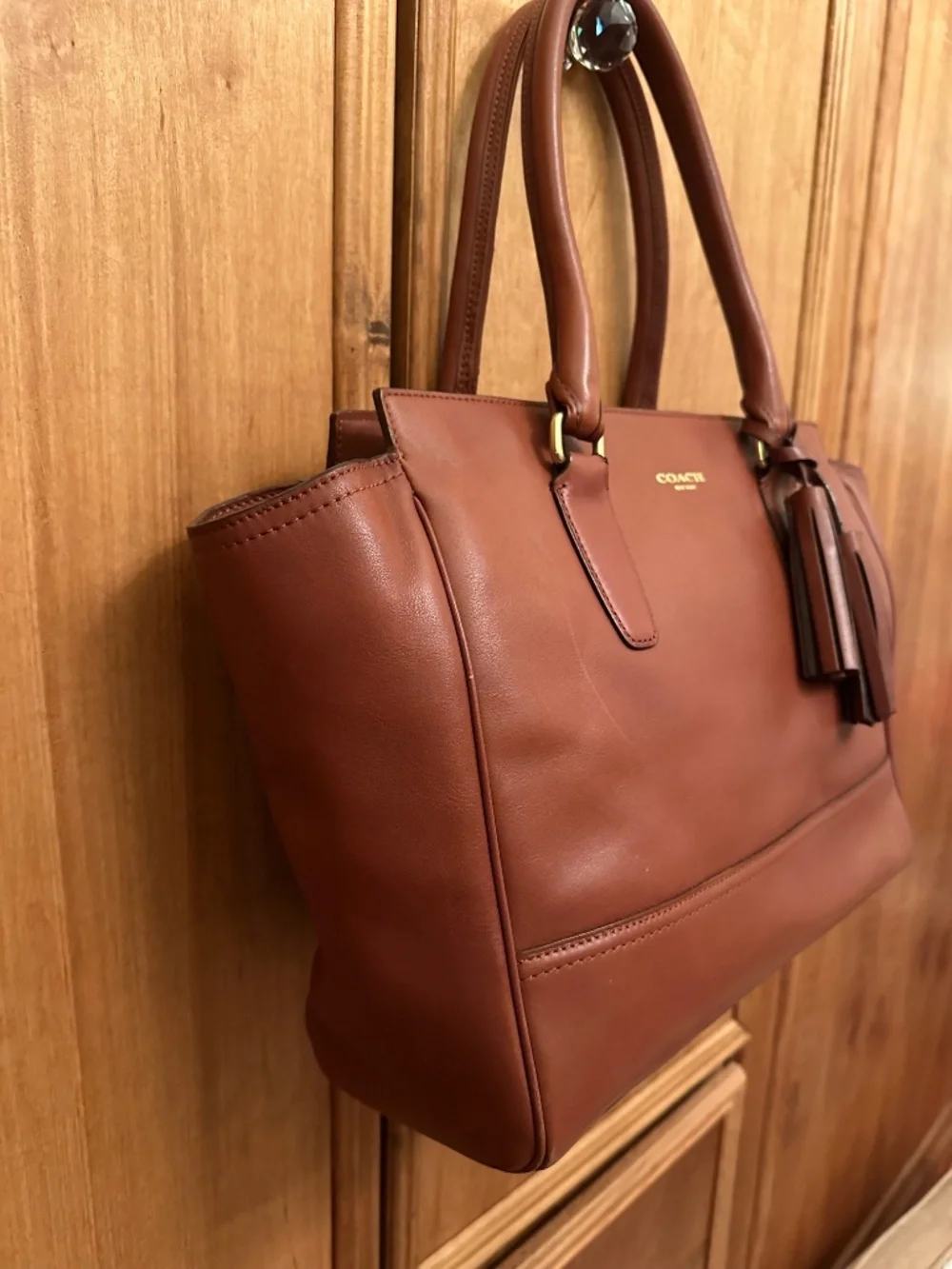 Coach Legacy Candace Carryall 19890 Cognac EUC MSRP $398 - Picture 5 of 11